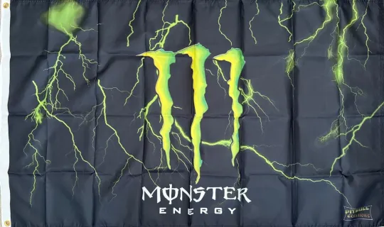 Discover Monster Energy Drink Lightning Design 3x5 Ft Flag Banner Gym Mancave Decor
