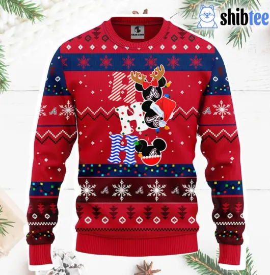 Discover Atlanta Brave Hohoho Mickey Christmas Ugly Sweater