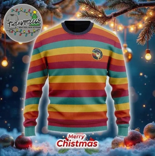 Discover dragon b z adorable saiyan ship logo retro rainbow ugly sweater