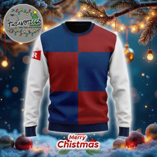 dragon b z android 21 red ribbon army uniform ugly sweater
