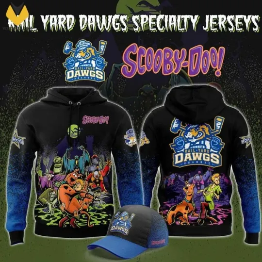 Discover Personalized Roa.noke Rail Yard Da.wgs x ScooBy-Doo Night Hoodie, Shirt Fan Gear
