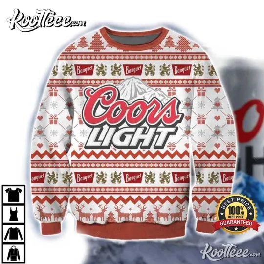 Discover C00rs Light Beer Ugly Christmas Sweater Funny Holiday Winter Pullover