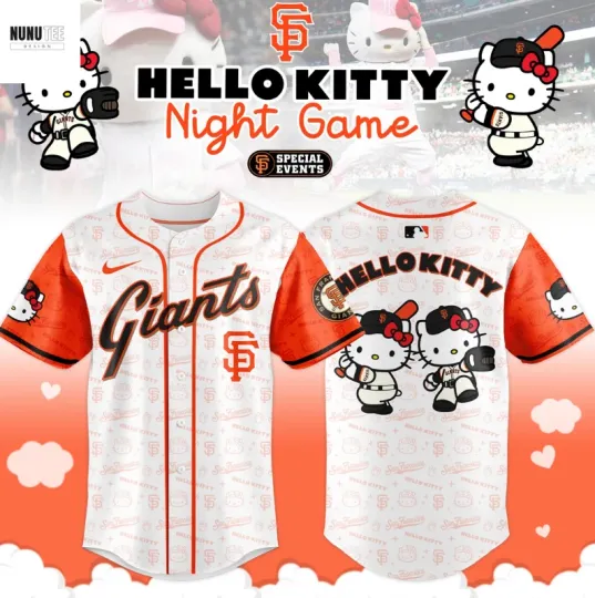 Discover Yc San Francisco Giant X Hello Kitty Night Game Baseball Jersey