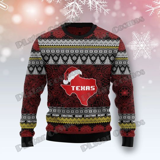 Discover PLstar Cosmos Texas Mandala 3D Printed Fashion Men's Ugly Christmas Sweater Winter Unisex Casual   Pullover Sweater MYY07