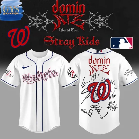 Discover Yc Washington National X Stray Kids Signature Baseball Jersey