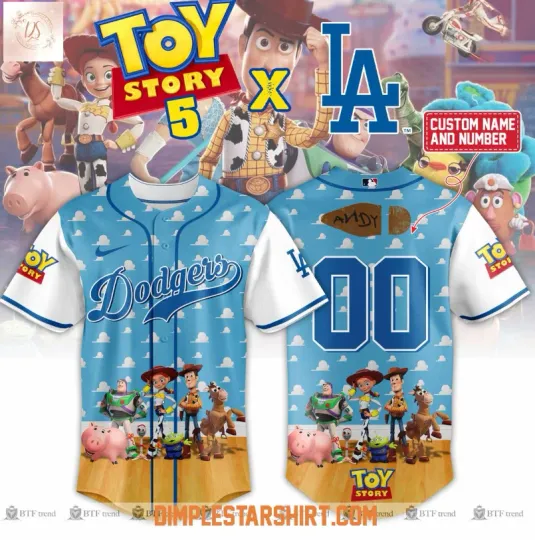 Discover Custom Los Angeles Dodger X Toy Story Game 2025 Baseball Jersey
