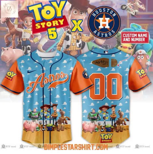 Discover Custom Houston Astro X Toy Story Game 2025 Baseball Jersey