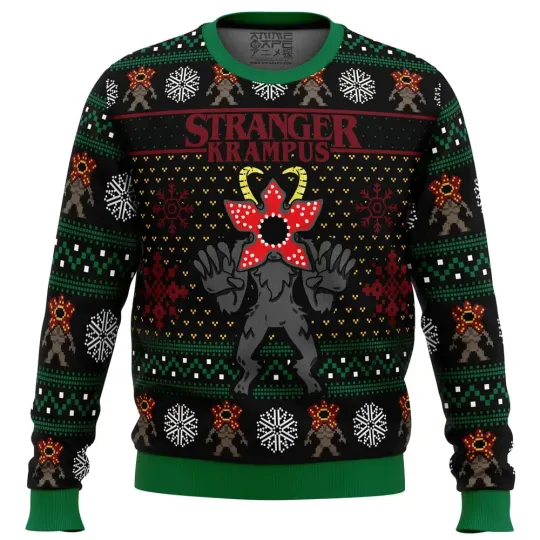 Demogorgon Stranger Krampus Ugly Christmas Sweater