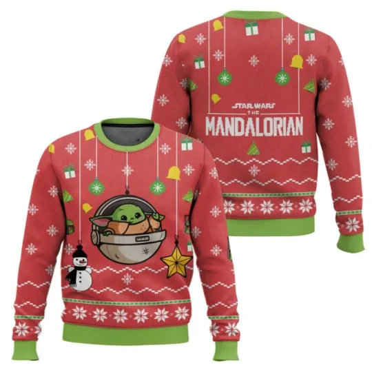 Discover Cute Green Alien Bauble Star Wars Ugly Christmas Sweater