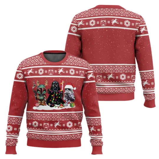 Discover Darth Vader And Stormtrooper Star Wars Ugly Christmas Sweater