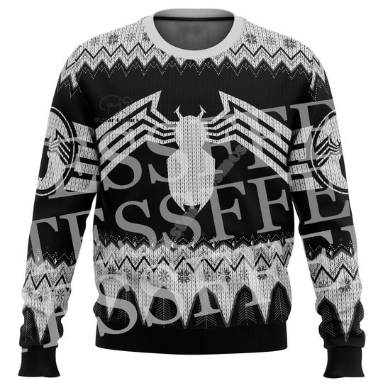 Discover Funny Christmas Santa Claus Knitted Ugly Sweater Cartoon Anime Vintage Graffiti Long Sleeves 3DPrint Winter Pullover Harajuku 23