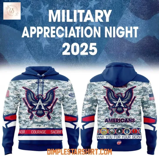 Discover Personalized Allen Americans Military Appreciation Night 2025 Hoodie Shirt Gift