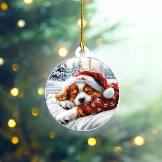 Discover Shetland Sheepdog Christmas Ornament, Sheltie Dog Sleeping Ornament, Sheltie Dog Ceramic Ornament Decor, Dog Lovers Xmas Gift
