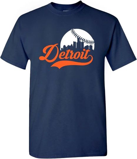 Discover Xtreme Apparel Cityscape Skyline Men's T-Shirt for Baseball Fans