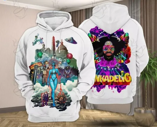 Funkadelic Graphic Vintage Funk Rock Band All Over Print Hoodie 3D