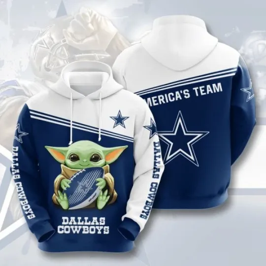 Discover BG Cowboys Baby Yo-da Hold Ball All Over Print Hoodie Full Sizes