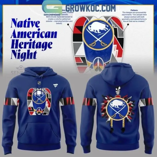 Discover Buffalo Sabre Native American Heritage Night Hoodie Unisex All Sizes