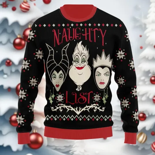 Discover Disney Villains Ugly Christmas Sweater, Pick Your Poison Sweatshirt