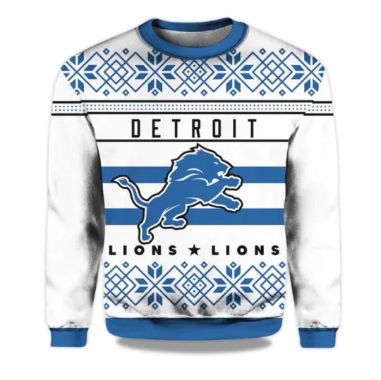 Discover 2025 Lions Football Ugly Christmas Sweater