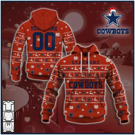 Discover BG Personalized Cowboys Stay Home All Over Print Hoodie Full Sizes