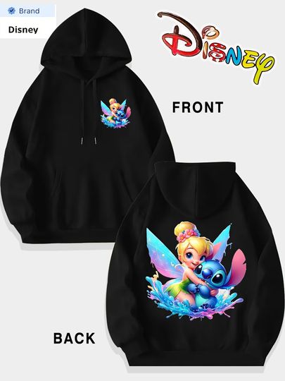 Discover Disney Men's and Women's Pet Adventure Double sided Printed Hoodie - Four Seasons Casual Hoodie