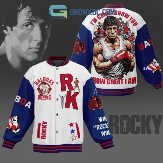 Discover Rocky How Great I Am Baseball Jacket Gift For Christmas