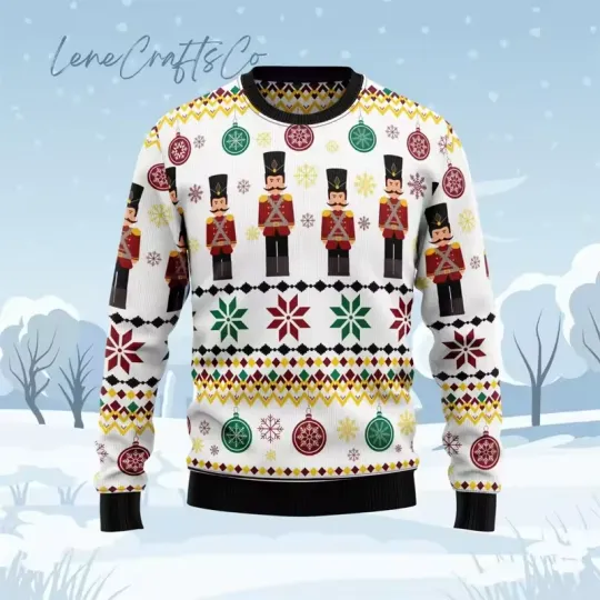 Discover Nutcracker Soldier Ugly Christmas Sweater, Toy Army, Funny Holiday Gift Top