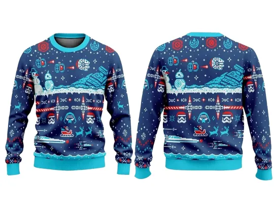 Discover Star Wars Christmas Ugly Sweater, Sci-Fi Holiday Sweater, Movie SweaterXmas Gift