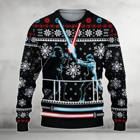 Star Wars Darth Vader And Luke Skywalker Ugly Christmas Sweater