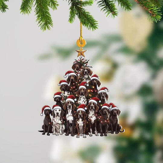 Discover German Shorthaired Pointer Dog Christmas Tree Ornament, Dog Mirror Car Ornament, Dog Lover Holiday Gift, Gift For Pet Lover ID-1109-VWTX