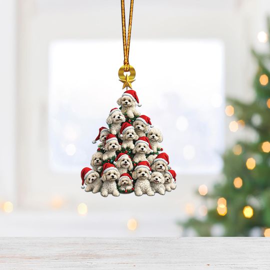 Poodle Dog Christmas Tree Ornament, Poodle Dog Ornament, Dog Lover Holiday Gift, Gift For Pet Lover