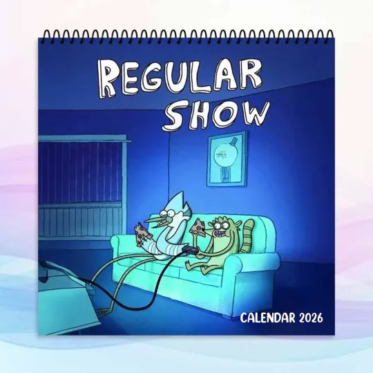 Discover Regular Show 2026 Calendar, Cartoon Wall Art Gift, Mordecai Rigby Decor