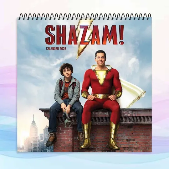 Discover Shazam 2026 Calendar, Superhero Wall Poster Gift, Fun Movie Fan Artwork