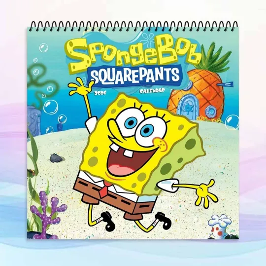 Discover SpongeBob SquarePants 2026 Calendar, Fun Cartoon Wall Art, Kids Room Gift