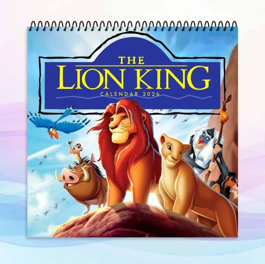 Discover The Lion King 2026 Calendar, Classic Disney Wall Art, Kids Room Decor Gift
