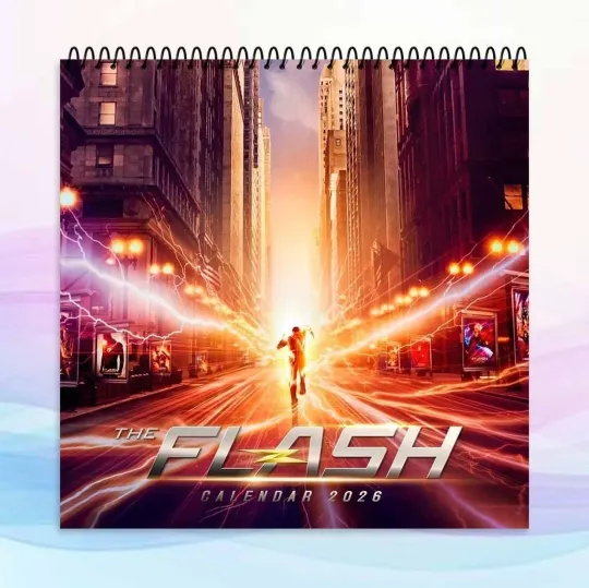 Discover The Flash 2026 Calendar, Epic Superhero Wall Art, Action Sci-Fi Gift Decor