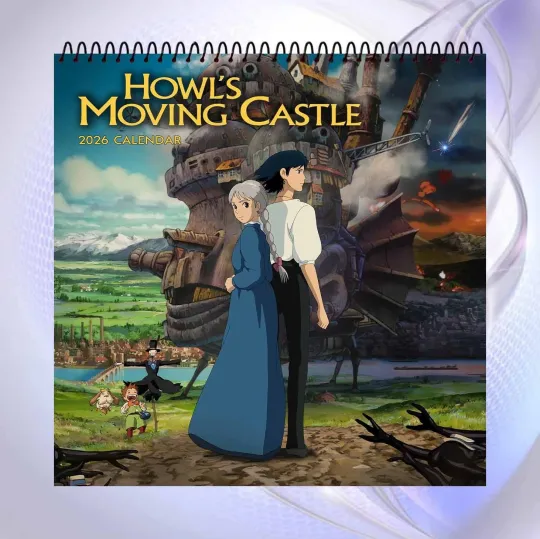 Howl’s Moving Castle 2026 Calendar, Studio Ghibli Anime Wall Calendar