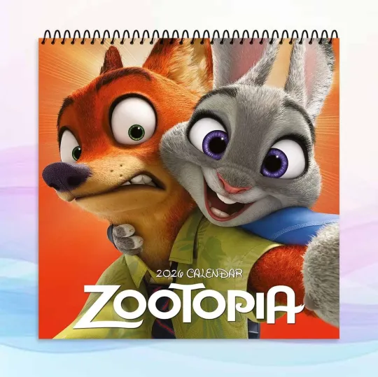 Discover Zootopia 2026 Calendar, Cute Animal Cartoon Art, Fun Room Decor Gift
