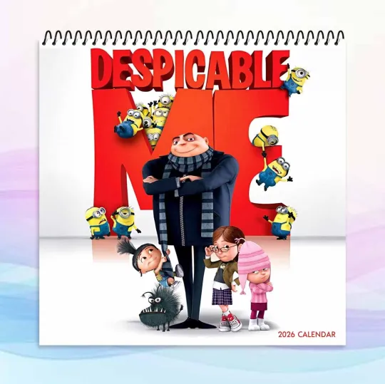 Discover Despicable Me 2026 Calendar, Minions Wall Art, Cute Cartoon Room Decor Gift