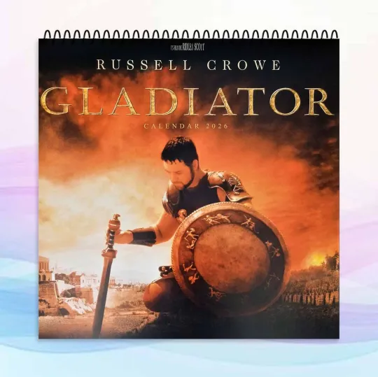Discover Gladiator 2026 Calendar, Epic Movie Wall Art, Russell Crowe Film Decor Gift