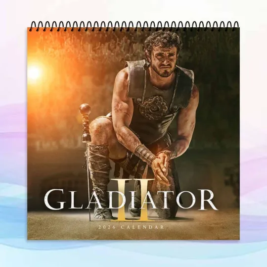 Discover Gladiator II 2026 Calendar, Epic Movie Wall Art, Heroic Action Decor Gift