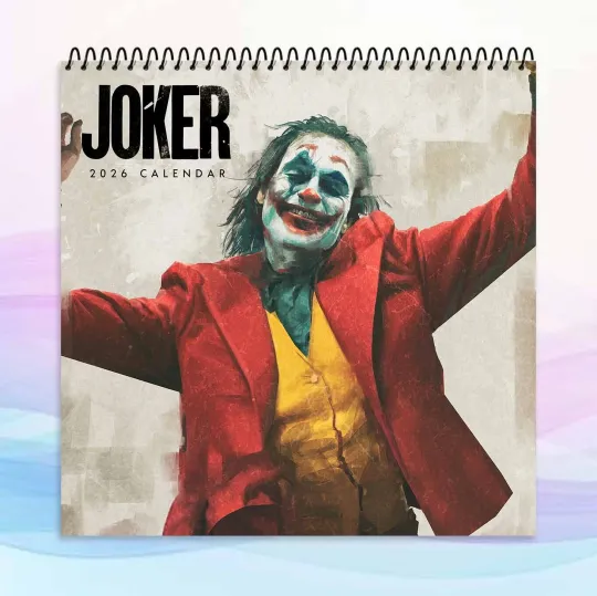Discover Joker 2026 Calendar, Dark Movie Wall Art, Villain Aesthetic Poster Gift
