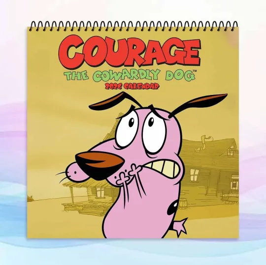 Discover Courage the Cowardly Dog 2026 Calendar, Cartoon Wall Art, Retro Animation Gift
