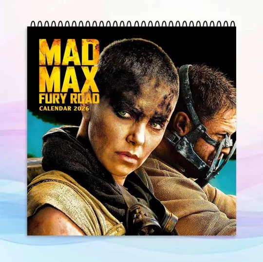 Discover Mad Max Fury Road 2026 Calendar, Post-Apocalyptic Action Art, Epic Wall Decor
