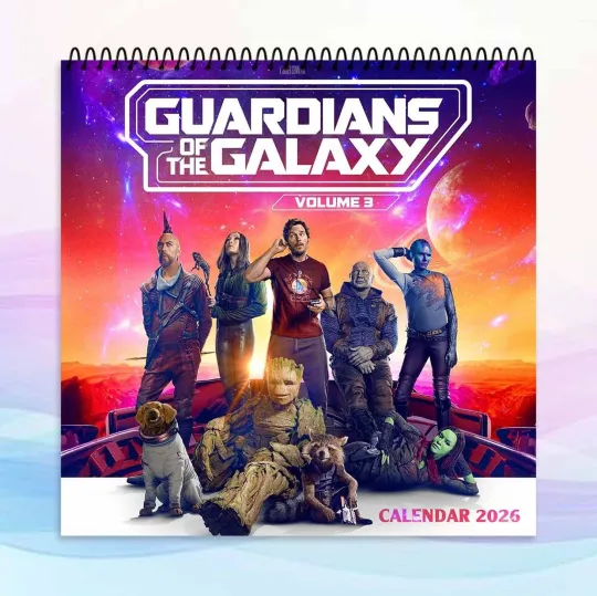 Discover Guardians of the Galaxy Vol 3 2026 Calendar, Marvel Space Art Wall Decor