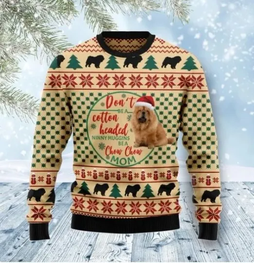 Discover Chow Chow Mom Ugly Christmas Sweater Gift For Christmas