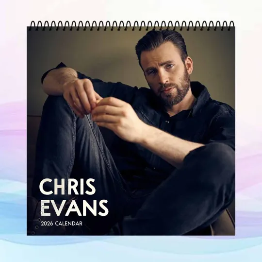 Discover Chris Evans 2026 Calendar, Actor Wall Calendar, Hollywood Star Art Poster