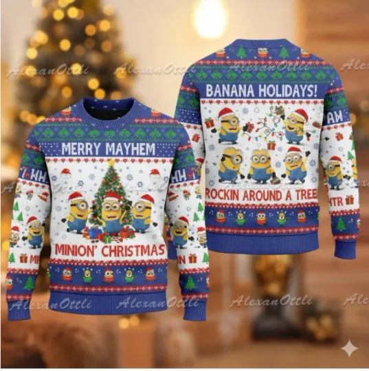 Discover Funny Yellow Crew Ugly Christmas Sweater Holiday Gift