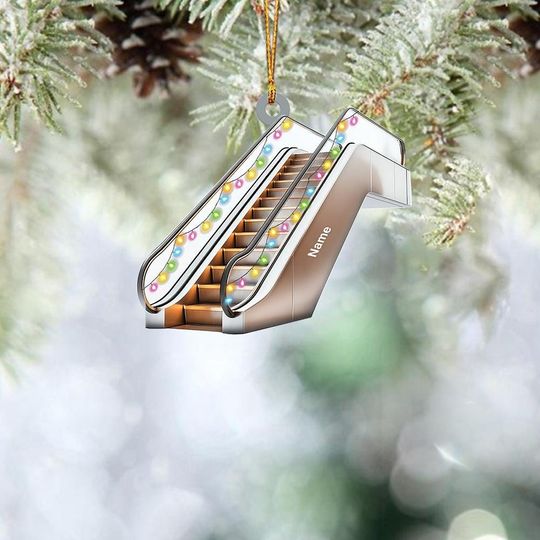 Discover Personalized Escalator Ornament, Escalator Christmas Ornament, Escalator Mechanic Ornament, Escalator Hanging Holiday Decor