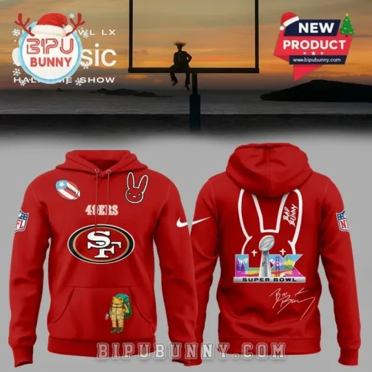Discover 49ers football x 1Bad Bunny 1Super Bowl Hoodie 3D All Size
